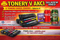 K toneru dárek zdarma! Vyberte si Milku, Colu nebo pivo